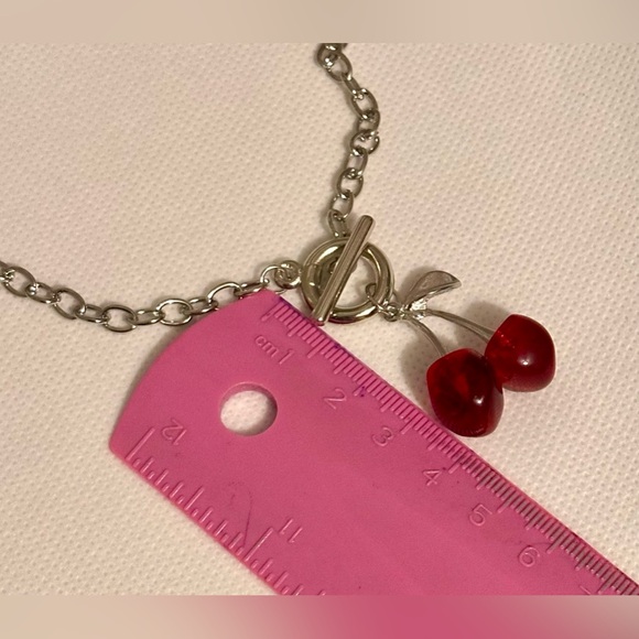 Vintage Cherry Pendant Choker Necklace for Women Party Wedding Jewelry Gift - Picture 7 of 10